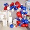 62-Piece Red, White & Blue Balloon Arch Kit – 12-Inch Balloons with Navy Blue & Red Confetti and Ribbons for Birthday, Wedding, Baby Shower & Graduation Decorations